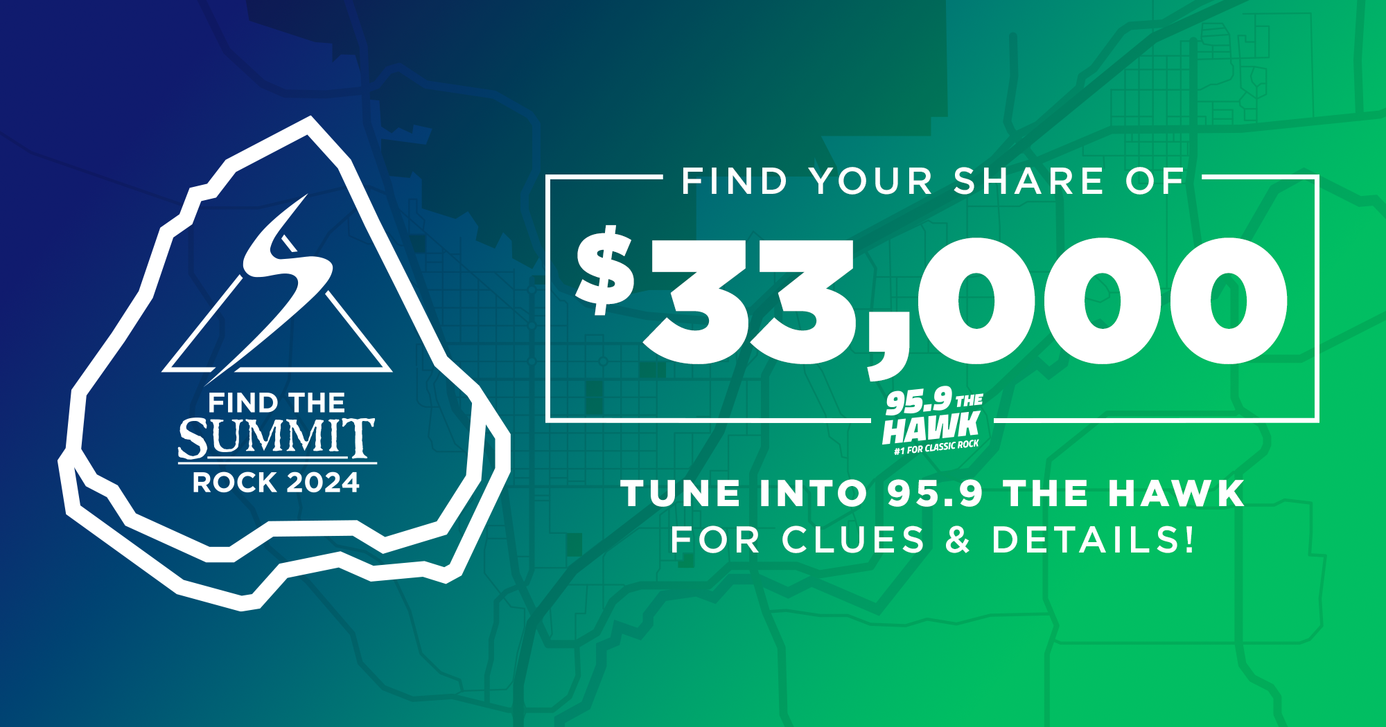 Find your share of $30,000 when you Find the Summit Rock!